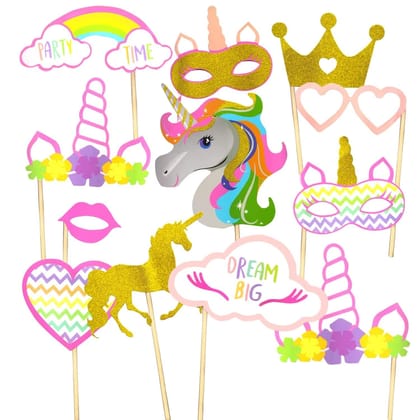 Wanna Party Unicorn Party Photo Props set-12