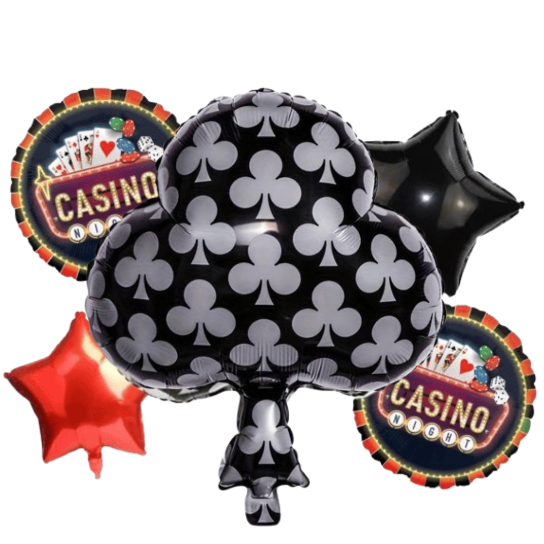 Wanna Party Black Club Card Party Balloon -5Pc