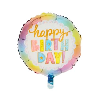 Wanna Party Colorful Happy Birthday Balloon 18"