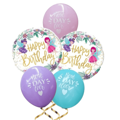 Wanna Party Best Day Ever Happy Birthday Balloon - 5PC