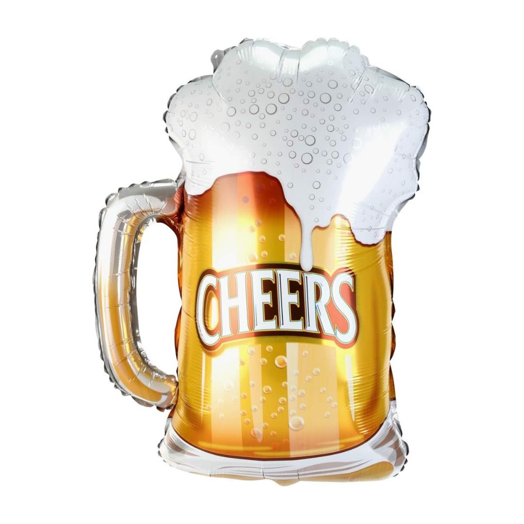 Wanna Party Cheers Beer Mug Shaped Balloon 36"