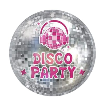 Wanna Party Disco Theme Party Paper Plates -Pack of 8, 9"