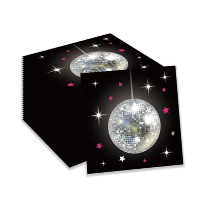 Wanna Party Disco Theme Party Paper Napkins -Pack of 20