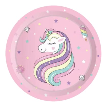 Wanna Party Unicorn Theme Paper Plates  9" - 8PC