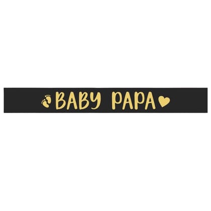 Wanna Party Baby Papa Black & Gold Sash