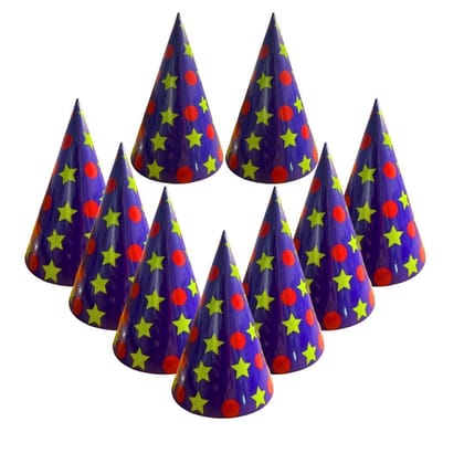 Wanna Party Dots & Stars Theme Party Hats - 8PC