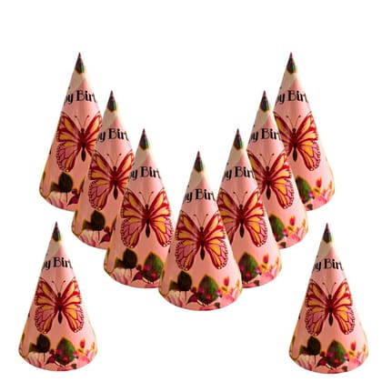 Wanna Party Butterfly Theme Party Hats - 8PC