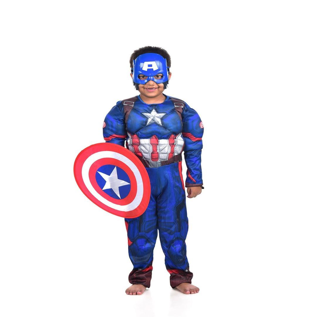 Deluxe Muscle Chest Captain America Costume