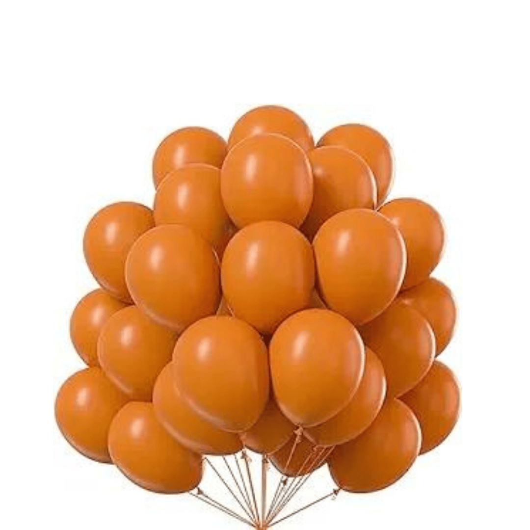 Wanna Party Orange Latex Balloons 10" - Pack of 50 PC