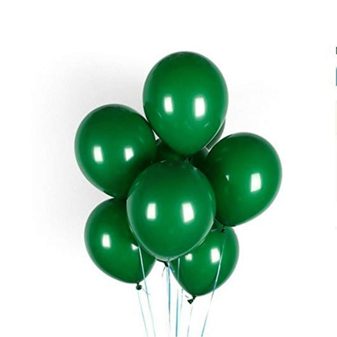 Wanna Party Dark Green Latex Balloons 10" - Pack of 50 PC