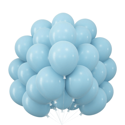 Wanna Party 10" Macaron Blue Balloon- 50PC