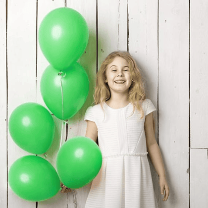 Wanna Party 8" Green Latex Balloon - 50pc