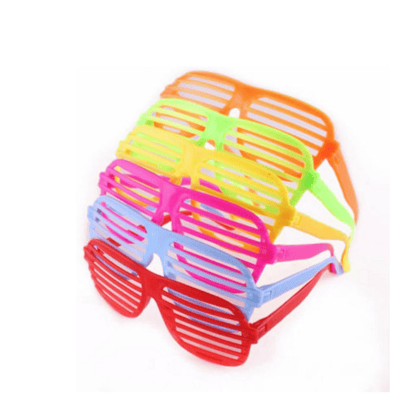 Wanna Party Bright Round Shutter Shades in Assorted Colors for Kids Party Favors - 6PC