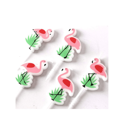 Wanna Party Flamingo Theme Cake Candles - 5PC