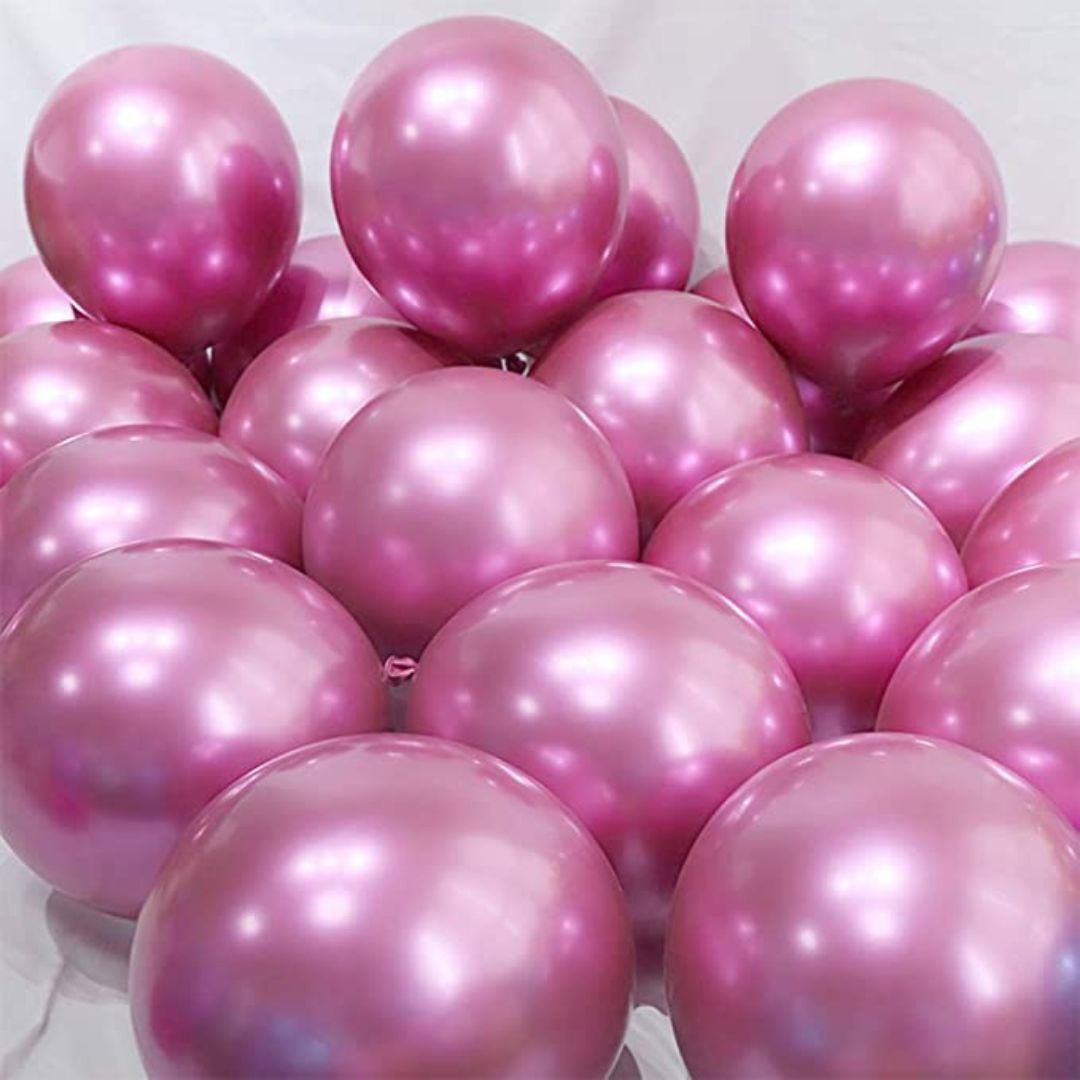 Wanna Party 9" Chrome Light Pink Balloons - 50PC