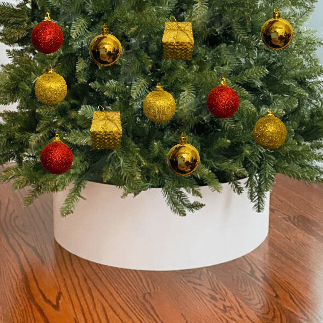 Christmas Tree Ornaments - House of Red & Golden Balls & Gifts - Set of 12 PC