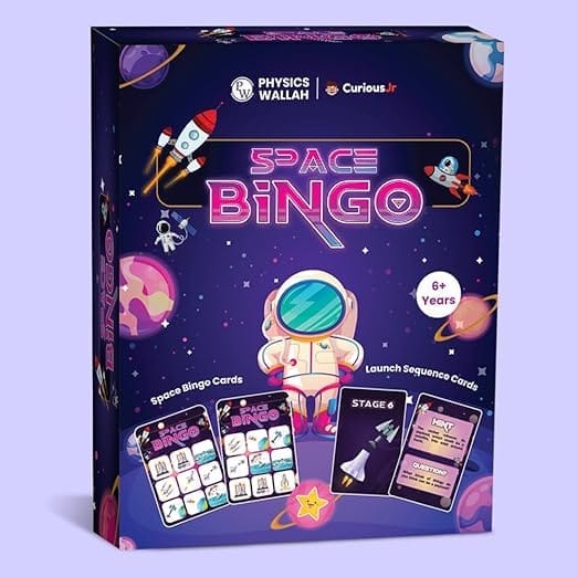 PW Curious Jr. Space Bingo Kit for Kids Ages 6-8-10-12-14 Years Old | STEM Learning & Educational Toy