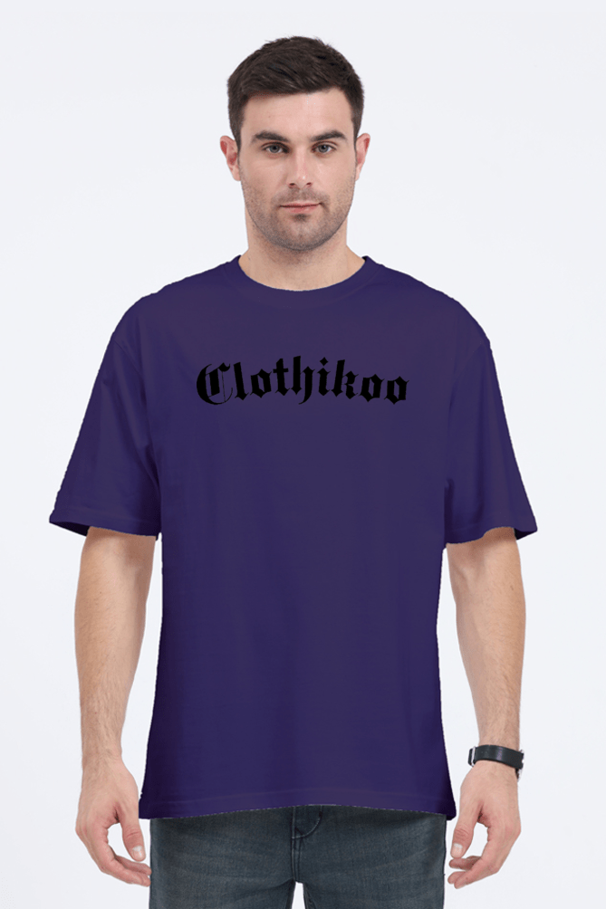 Clothikoo Classic Oversized T-Shirt (Purple Colour, 240 GSM)