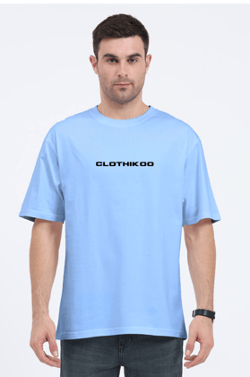 Clothikoo Classic Oversized T-Shirt (Baby Blue Colour, 240 GSM)