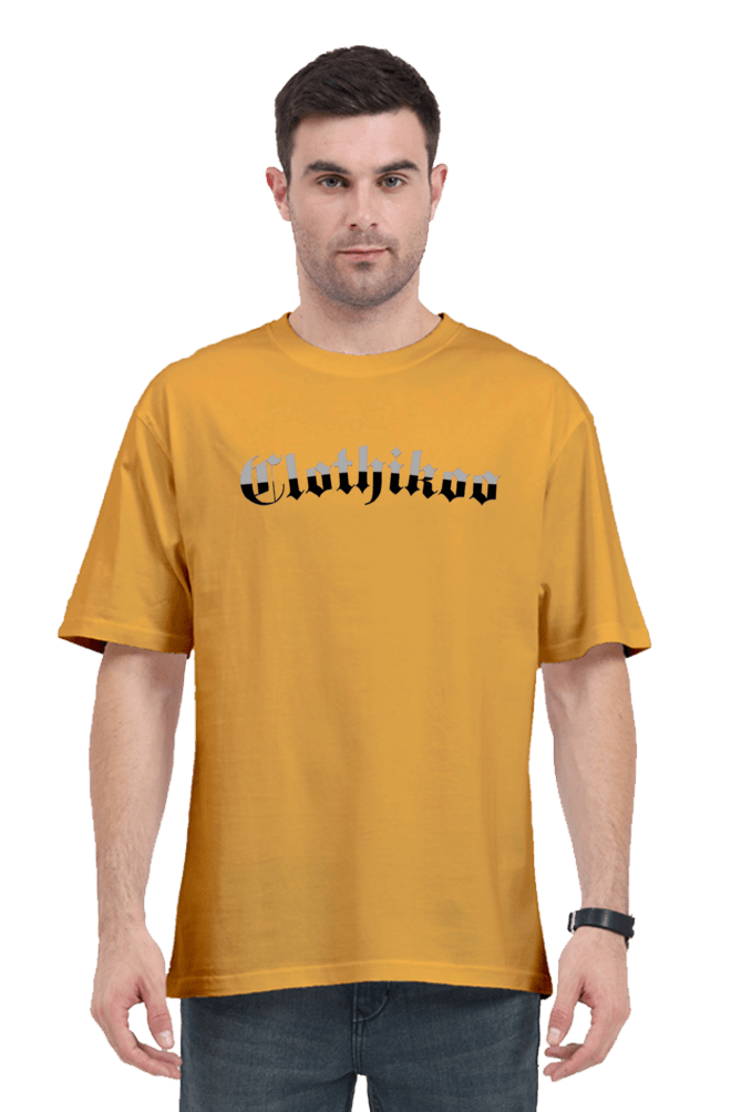 Clothikoo Classic Oversized T-Shirt (Yellow Colour, 240 GSM)