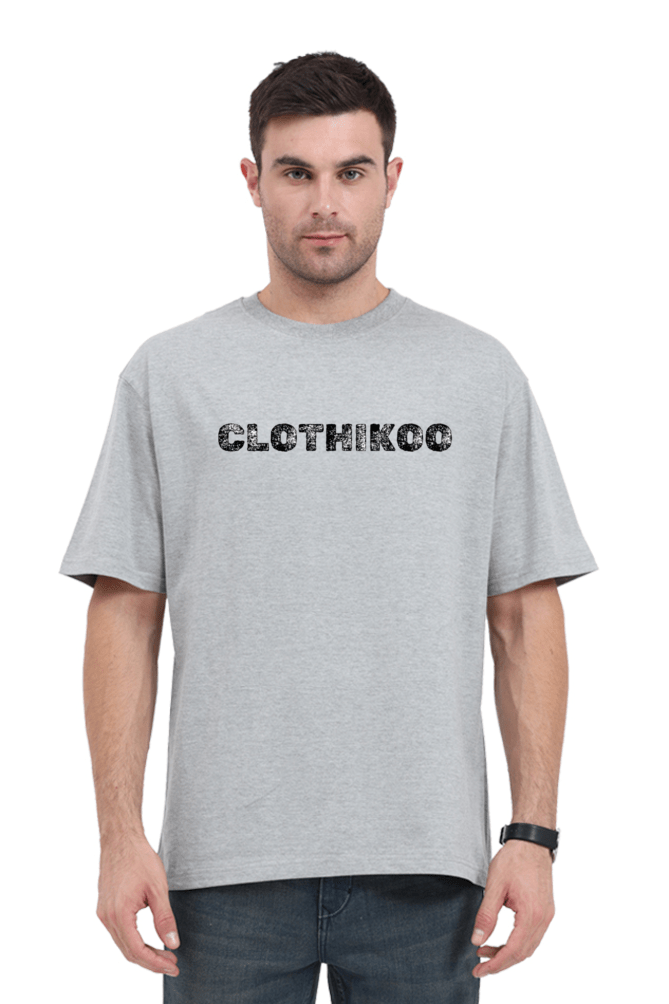 Clothikoo Classic Oversized T-Shirt (Grey Colour, 240 GSM)