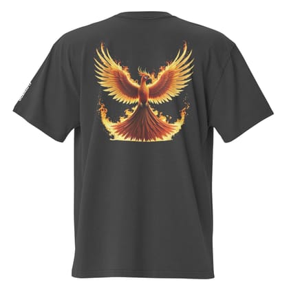 Clothikoo Premium firing Phoenix Oversized faded t-shirt