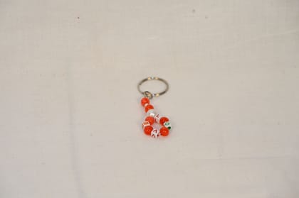 Beaded Key Chain with Letter "L" Charm