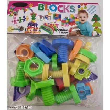 Nut &amp; Bolt PVC Block | Plastic | Toys | 3+ Years PID52291