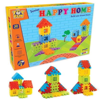 30_Pcs Set Happy Home Build Your Dream House | Plastic | Educational Toys | 3+ Years PID52105