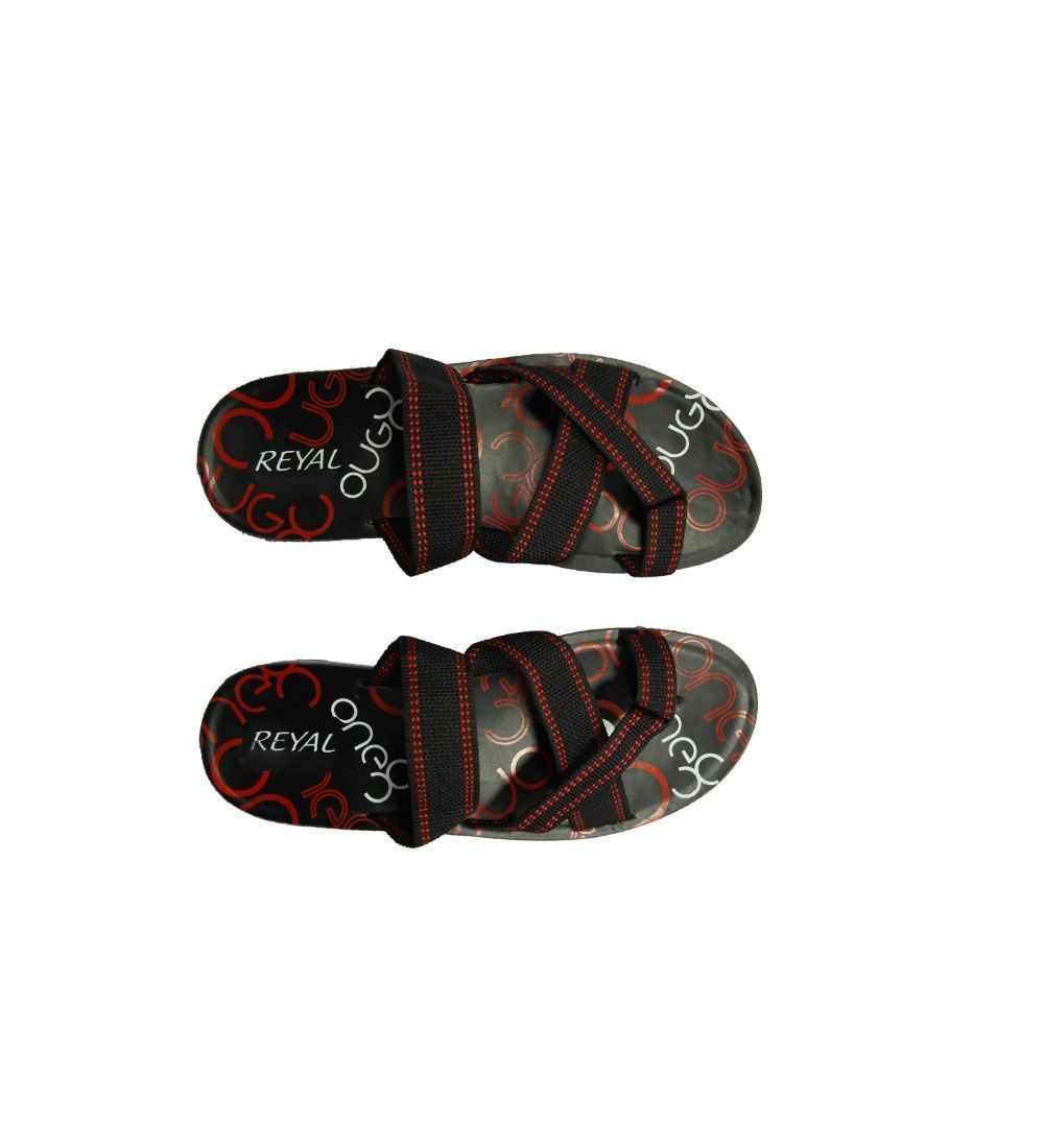 Men's Polyurethane Printed Slip-on Slipper (Red)