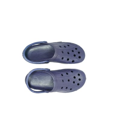 Men's Rubber Solid Lace-Up Slipper (Blue)