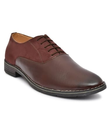 Men's Synthetic Leather Formal Shoes (Brown)