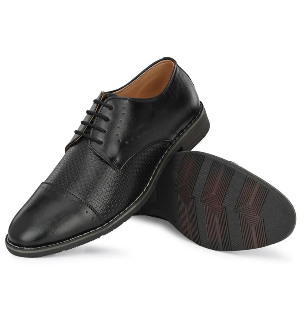 Men's Synthetic Leather Formal Shoes (Black)