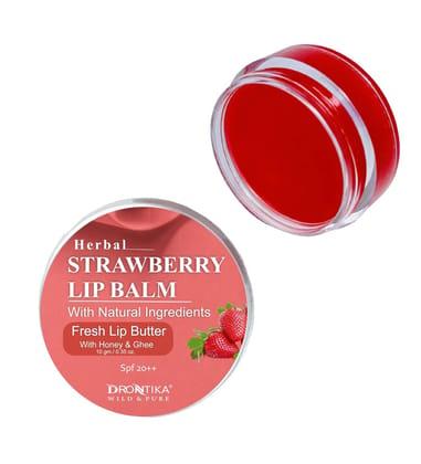 Unisex Herbal Dark And Chapped Lips Strawberry Lip Balm (10gm) PID57423