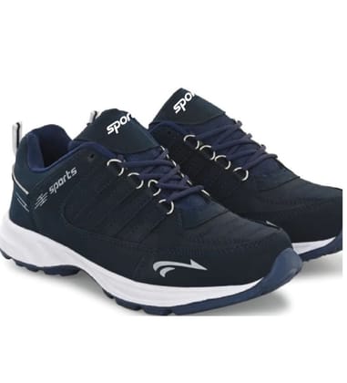 Men's Casual Synthetic Leather Lace-Up Shoes (Navy Blue) PID57503