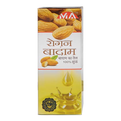 Raughan-e-Badam Shireen Sweet Almond Oil (100ml) is a natural almond oil that nourishes body, skin, and hair while enhancing memory, relieving constipation, and supporting muscle strength.