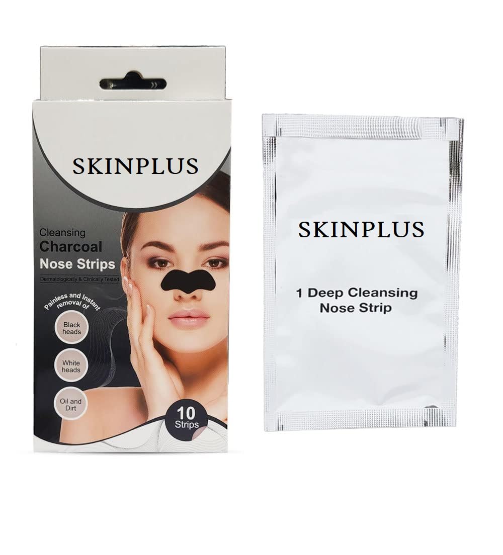 Nose Strips For Blackhead Whitehead Remover, Nose Pore Cleanser Strips, Deep Cleansing Charcoal Nose Strips - 10 Strips