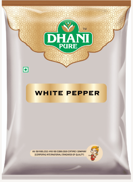 DHANI PURE WHITE PEPPER / SAFED MIRCH WHOLE, 50g