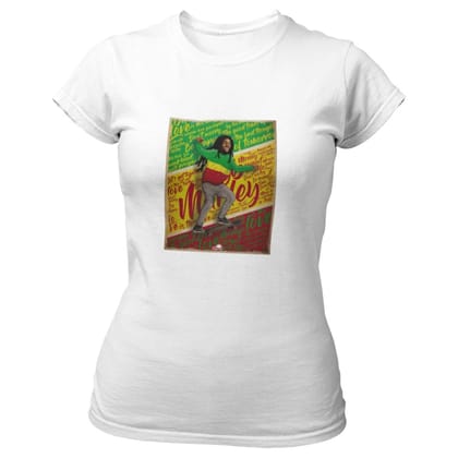 EqualLife Pure Cotton Bio-Washed T-Shirt Chest Printed-Tribute to Bob Marley-Rock Music Legends-6-by ZingerTees-Women-EL9120360-F