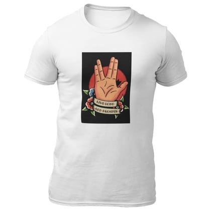 EqualLife Pure Cotton Chest Print T Shirt-Sifi Series-Live Long and Prosper-Spock-Design-2-by ZingerTees-Men-EL9120472-M