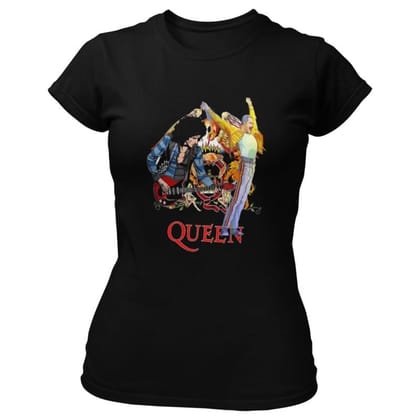 EqualLife Printed T Shirts-Tribute to Queen-Freddie Mercury-Rock Music-Design-8-by ZingerTees-Women-EL9120496