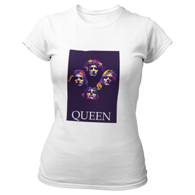 EqualLife Printed T Shirts-Tribute to Queen-Freddie Mercury-Rock Music-Design-7-by ZingerTees-Women-EL9120495