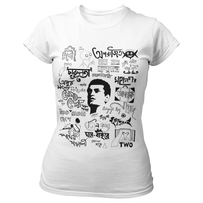 EqualLife Printed T Shirts-Bengali Collection - Tribute to Satyajit Ray-by ZingerTees-Women-EL9120520