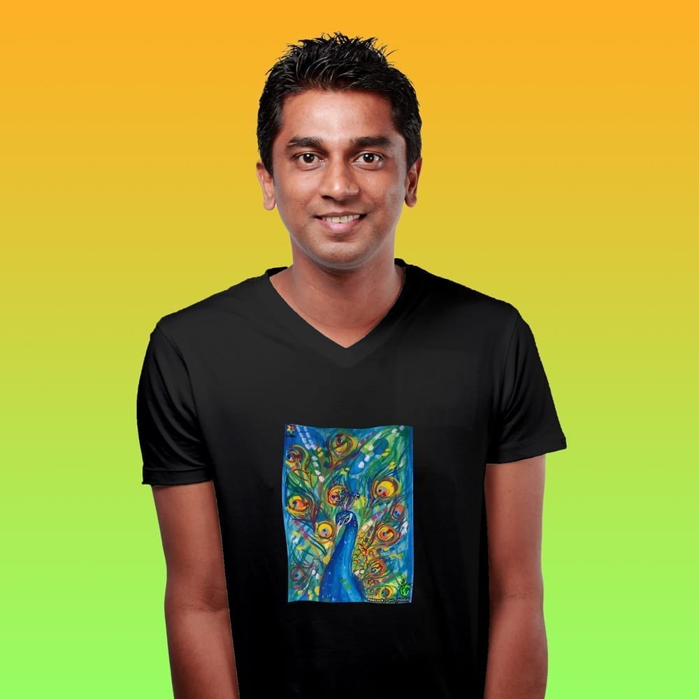 Equal Life Printed T Shirts - Eco Earth Series - Peacock - By ZingerTees-Men-EL9120035