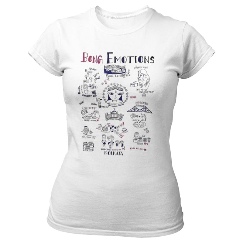 Equallife Printed T Shirts-Bengali Collection – Emotions Of Bongs-By Zingertees-Women-EL9120516