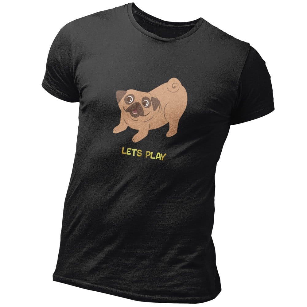 EqualLife Pure Cotton Bio-Washed T-Shirt Chest Printed-Funny Dog Life Series - 2 - Lets Play Design-by ZingerTees-Men-EL9120132-M