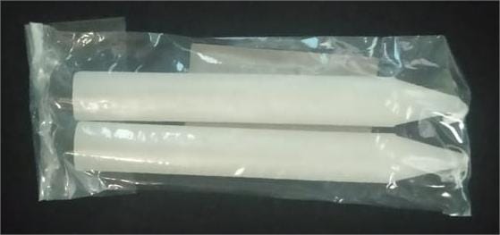 2-Pack of 10-Inch White Unscented Taper Candles "