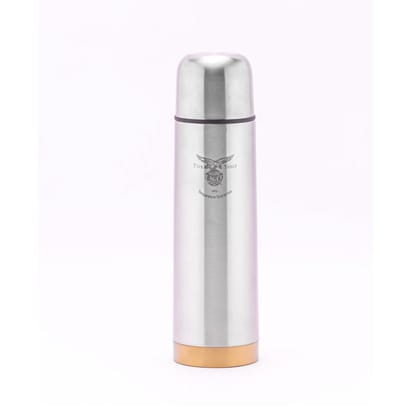 Eagle Gold Sleek Vacuum Flask with 5 Years Temperature Guarantee, Stainless Steel, Silver