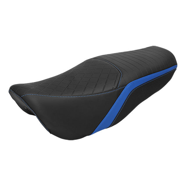 SEAT COVER - BLK BLUE EMBOSSED