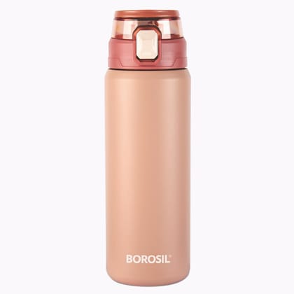 Borosil Aquasport 600 ml Stainless Steel Insulated Water Bottle | Double Wall Vaccum Insulated, Flask | 10 Hours Hot & Cold